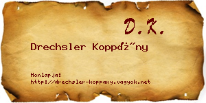 Drechsler Koppány névjegykártya